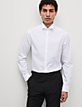 Slim Fit Cotton Blend Dress Shirt