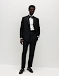 Chemise de soir&eacute;e slim en coton m&eacute;lang&eacute;