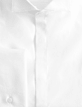 Chemise de soir&eacute;e slim en coton m&eacute;lang&eacute;