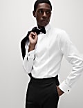Slim Fit Cotton Dress Shirt with Bow Tie