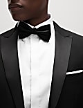 Slim Fit Cotton Dress Shirt with Bow Tie