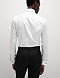 Slim Fit Cotton Dress Shirt with Bow Tie