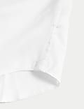 Robe chemise coupe ajustée en coton de qualité supérieure à poignets mousquetaires