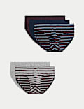5pk Pure Cotton Cool & Fresh™ Striped Slips
