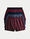 5pk Pure Cotton Foulard Woven Boxers