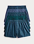 5pk Pure Cotton Mosaic Woven Boxers