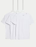 3pk Cotton Rich Cool & Fresh™ Crew Neck Stretch Vests