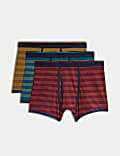 Cool & Fresh™&nbsp;– Lot de 3&nbsp;boxers en coton à rayures