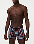 5pk Cotton Stretch Striped Trunks