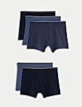 5pk Cotton Stretch Cool & Fresh™ Marl Trunks