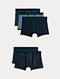 Lot de 5 boxers en coton à rayures