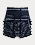 5 Pack Cotton Stretch Geometric Trunks