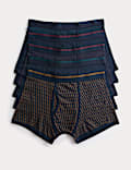 5pk Cotton Stretch Cool & Fresh™ Geometric Trunks