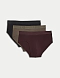 Lot de 3 slips ultra-doux en coton et modal Supima®