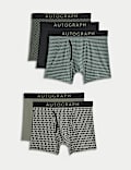 5pk Microskin Geometric Stretch Trunks