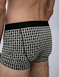 5pk Microskin Geometric Stretch Trunks