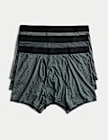 Lot de 3 boxers Microskin extensibles à motif géométrique