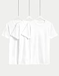 3pk Pure Cotton T-Shirt Vests