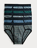 5 Pack Striped Cotton Rich Briefs