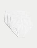 3er-Pack Mesh-Taillenslips aus reiner Baumwolle mit StayNew™