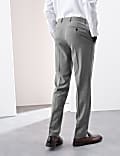 Tailored Fit Pure Wool Check Suit Trousers