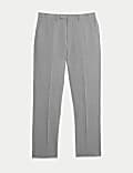 Tailored Fit Pure Wool Check Suit Trousers