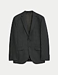 Tailored Fit Wool Blend Check Suit Jacket