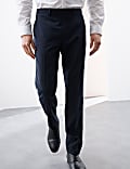Tailored Fit Pure Wool Check Suit Trousers