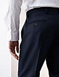 Tailored Fit Pure Wool Check Suit Trousers