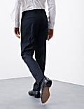 Tailored Fit Pure Wool Check Suit Trousers
