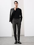Tailored Fit Pure Wool Puppytooth Trousers