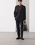 Tailored Fit Italian Wool Blend Performance Trousers