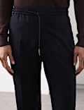 Tailored Fit Italian Wool Blend Performance Trousers