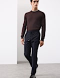 Tailored Fit Italian Wool Blend Performance Trousers