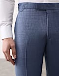 Tailored Fit Wool Blend Hopsack Suit Trousers