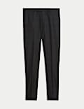 Tailored Fit Pure Wool Check Suit Trousers