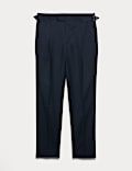 Couture-Hose aus reiner Wolle mit Mikro-Karomuster