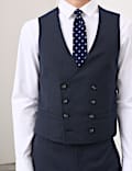 Wool Linen Blend Slub Waistcoat