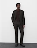 Tailored Fit Wool Blend Suit Trousers