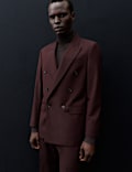 Merino Wool Rich Double Breasted Suit Jacket