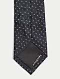 Slim Geometric Pure Silk Tie