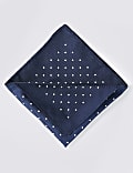 Pure Silk Spot Print Pocket Square