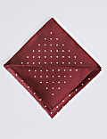 Pure Silk Spot Print Pocket Square