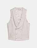 Wool Blend Double Breasted Waistcoat