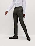 Tailored Fit Wool Rich Tweed Suit Trousers