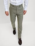 Tailored Fit Wool Rich Tweed Suit Trousers