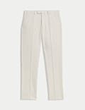 Tailored Fit Wool Rich Tweed Suit Trousers