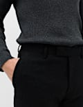 Regular Fit Wool Rich Tweed Check Suit Trousers