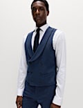 Italian Wool Blend Check Waistcoat