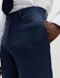 Italian Wool Blend Puppytooth Stretch Trousers